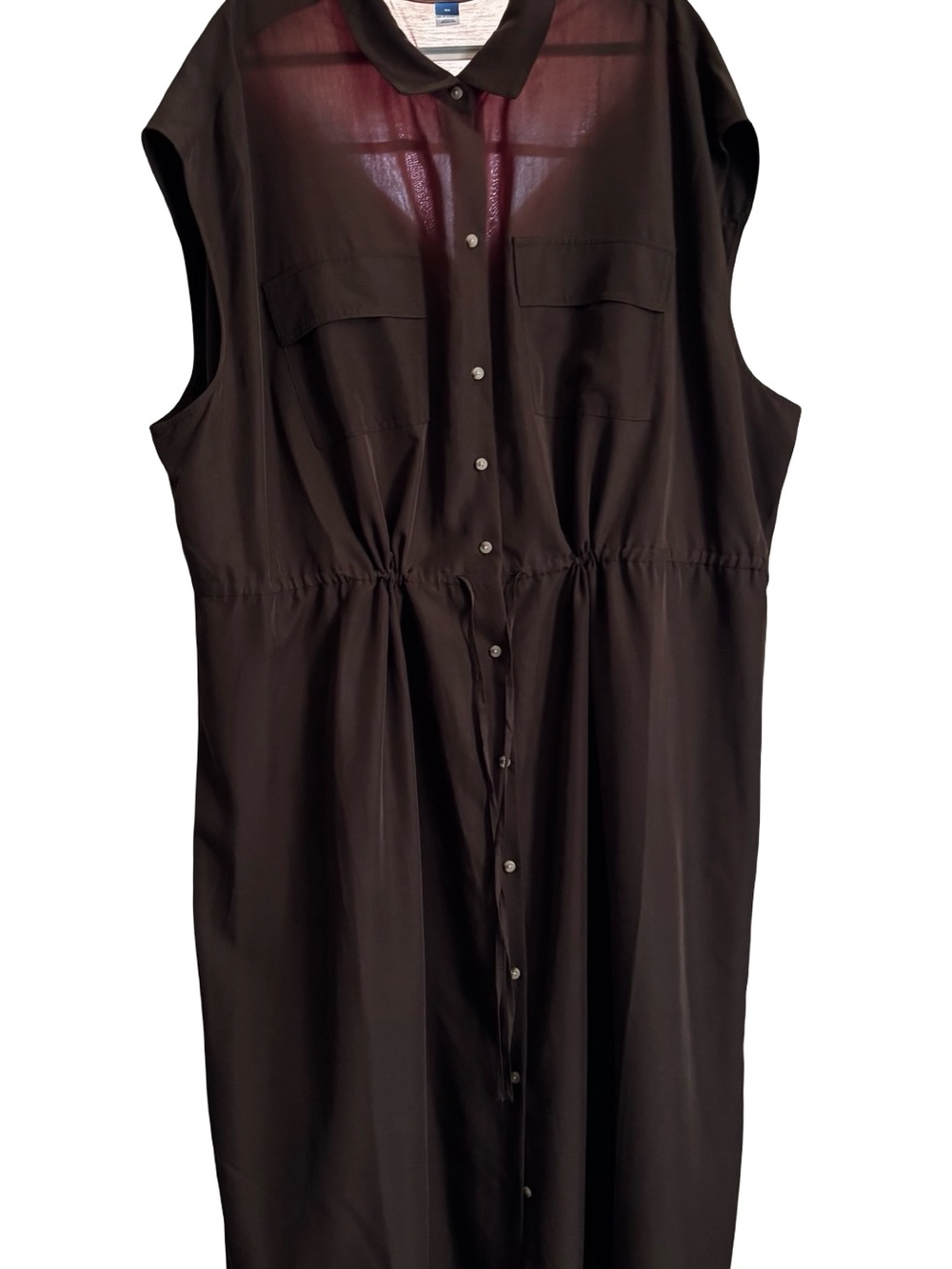 Old Navy Sleeveless Button-Front Utility Dress- Brown